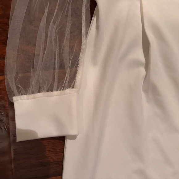 Allegra K Women's Elegant V Neck Mesh Long Sleeve Loose Wide Leg jumpsuit Med - Picture 9 of 13